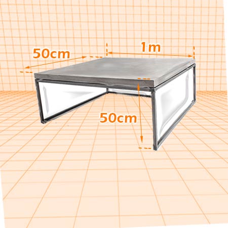 Medidas de la mesa puente de los juegos de living